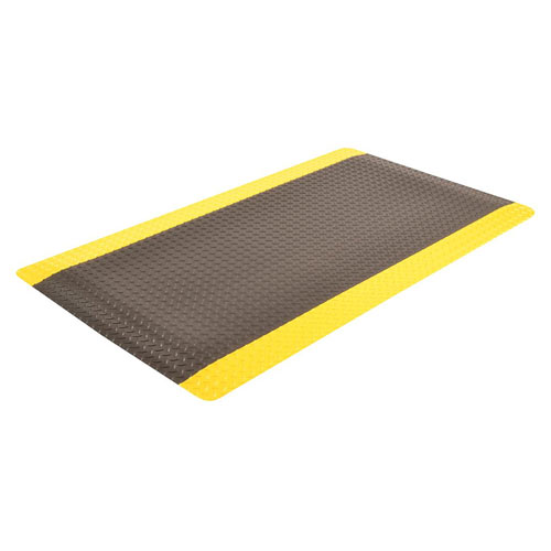 Dura Trax Ultra Anti-Fatigue Mat 3x75 ft full ang black Yellow.