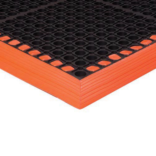 Safety TruTread 4-Sided 28x40 Inches Black/Orange