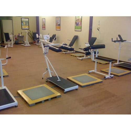 Aerobics floor tiles intstallation