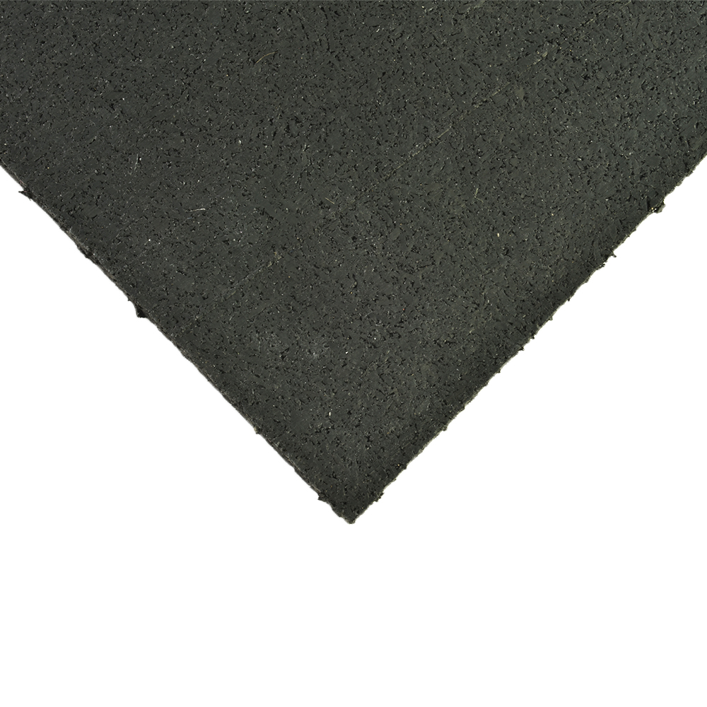 Rubber Flooring Rolls 1/2 Inch Black Geneva corner