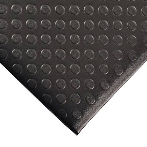 Bubble Sof-Tred with Dyna Shield Anti-Fatigue Mat 3x4 ft black corner.