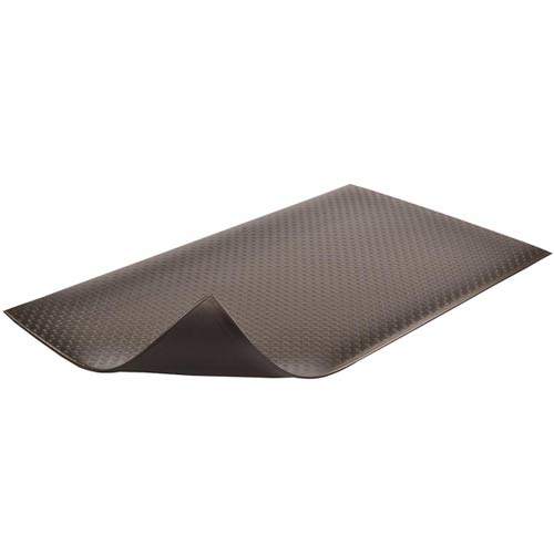 Bubble Sof-Tred with Dyna Shield Anti-Fatigue Mat 3x6 ft full ang black corner curl.
