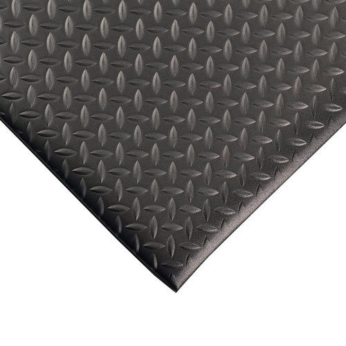Diamond Sof-Tred With Dyna Shield Anti-Fatigue Mat 3X6 ft black corner.