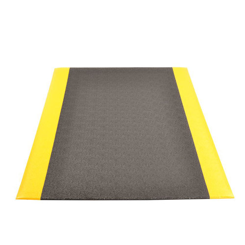 Pebble Step SOF TRED with Dyna Shield Anti-Fatigue 5/8 inch 3x12 ft black yellow full.