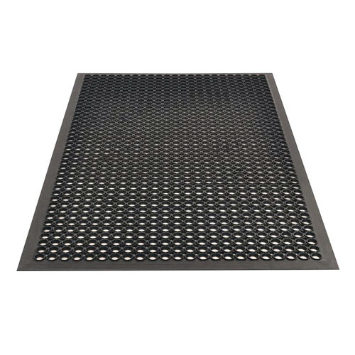 SaniTop Anti-Fatigue Mat 3X10 ft Black full tile.