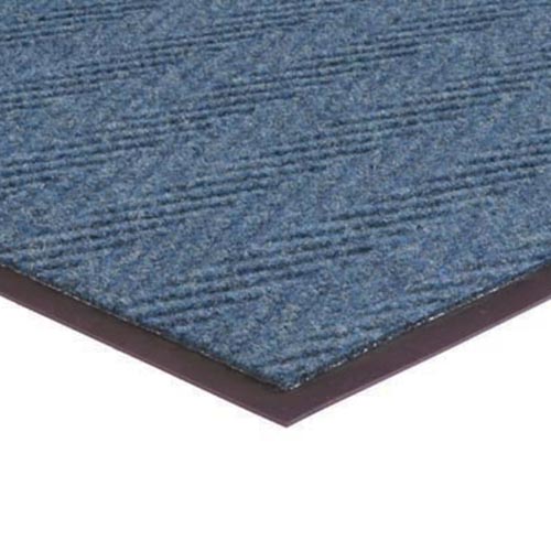 Chevron Rib Carpet Mat 3x4 Feet Slate Blue Corner Mat
