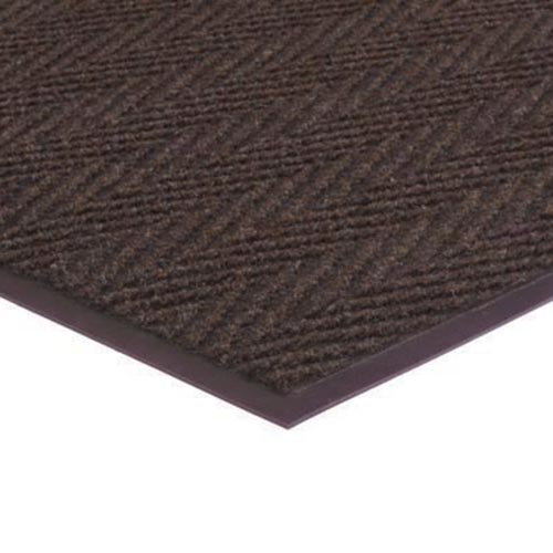 Chevron Rib Carpet Mat 3x6 Feet Dark Brown Entrance Rug