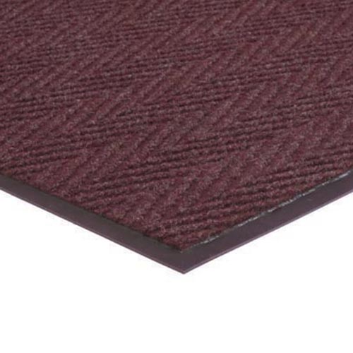 Chevron Rib Carpet Mat 4x60 Feet Burgundy Corner