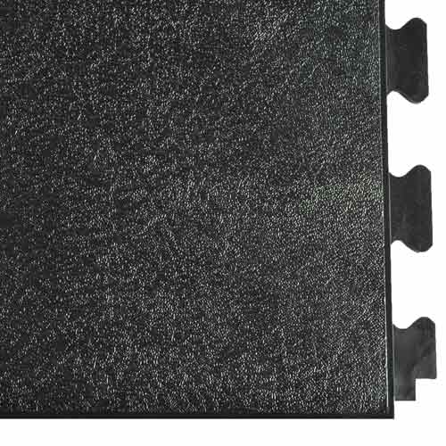 Leather PVC Floor Tile Black or Dark Gray 6 tiles Black Corner