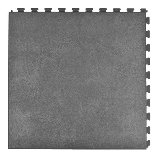 Leather PVC Floor Tile Black or Dark Gray 6 Dark Gray Tile 