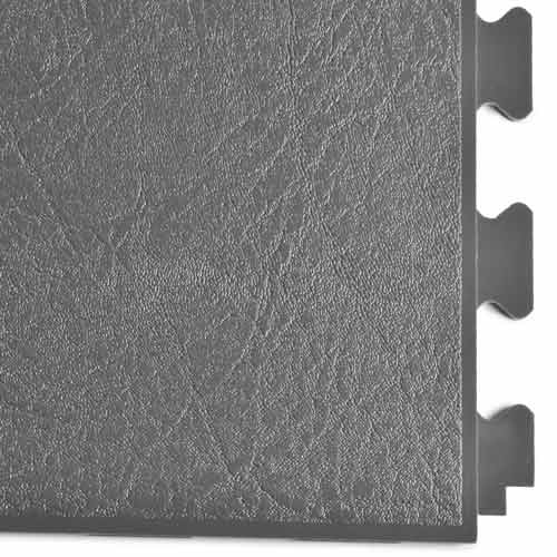 Leather PVC Floor Tile Black or Dark Gray 6 tiles full Dark Gray Corner