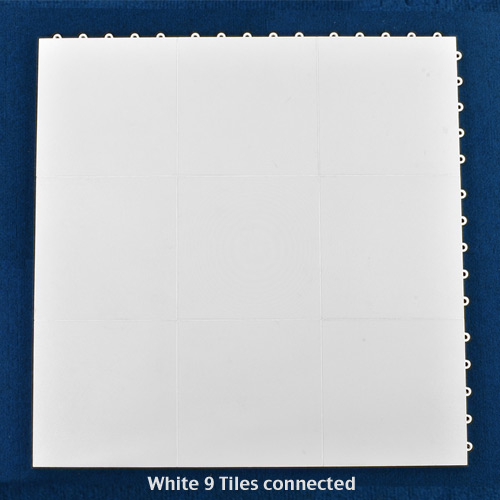 Max Tile Raised Modular Floor Tile 9 tiles together White.
