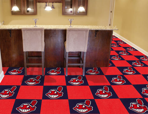 Carpet Tile MLB Cleveland Indians 18x18 Inches 20 per carton