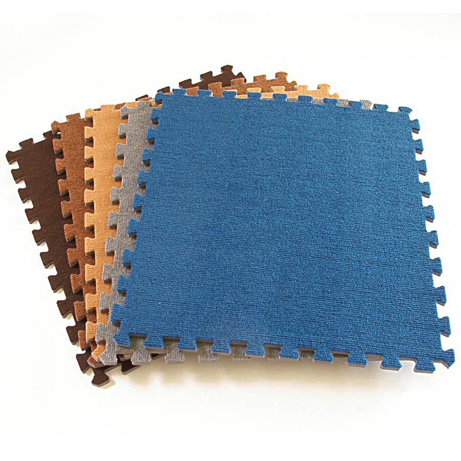 Eco interlocking carpet tiles stack of 5 tiles