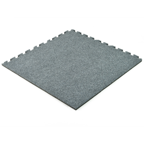 Plush Comfort Carpet Tile 10x10 ft Kit Beveled Edges border full angled.