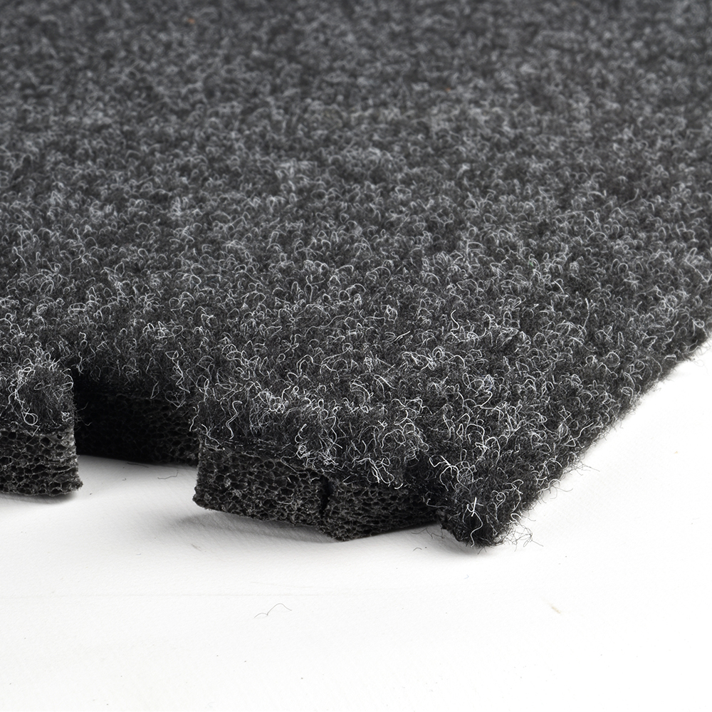 Plush Comfort Carpet Tile 10x10 ft Kit Beveled Edges corner charcoal