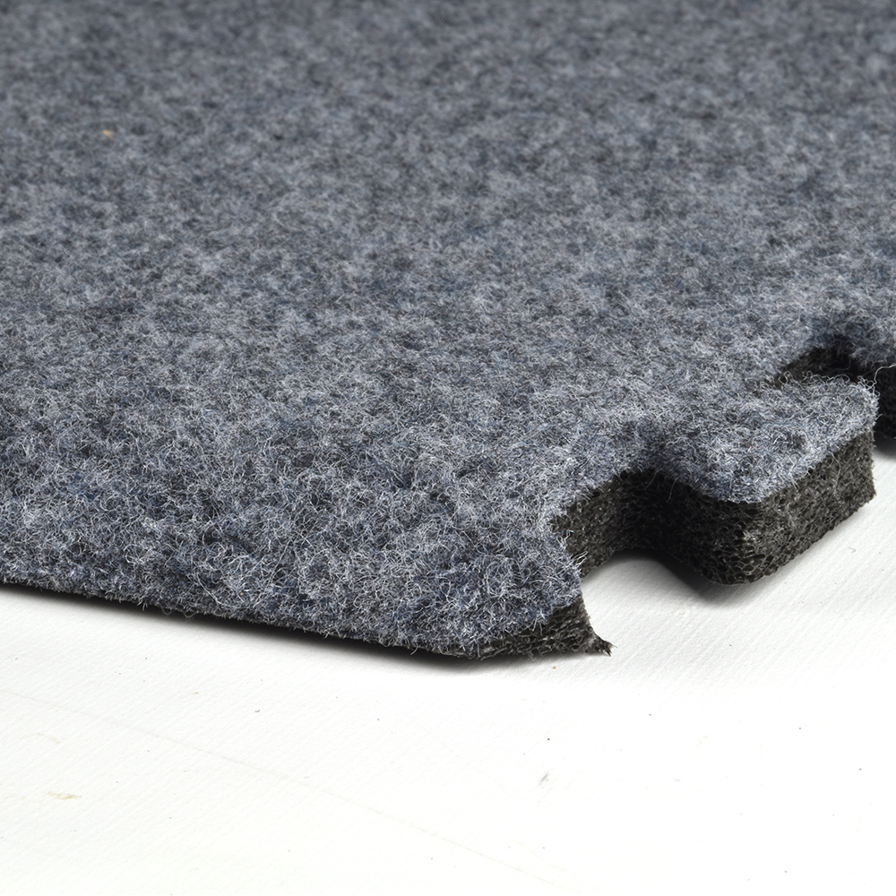 Plush Comfort Interlocking Carpet Tile 10x10 ft Kit Beveled Edges light gray