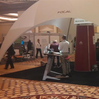 Royal Interlocking Carpet Tile trade show installation.