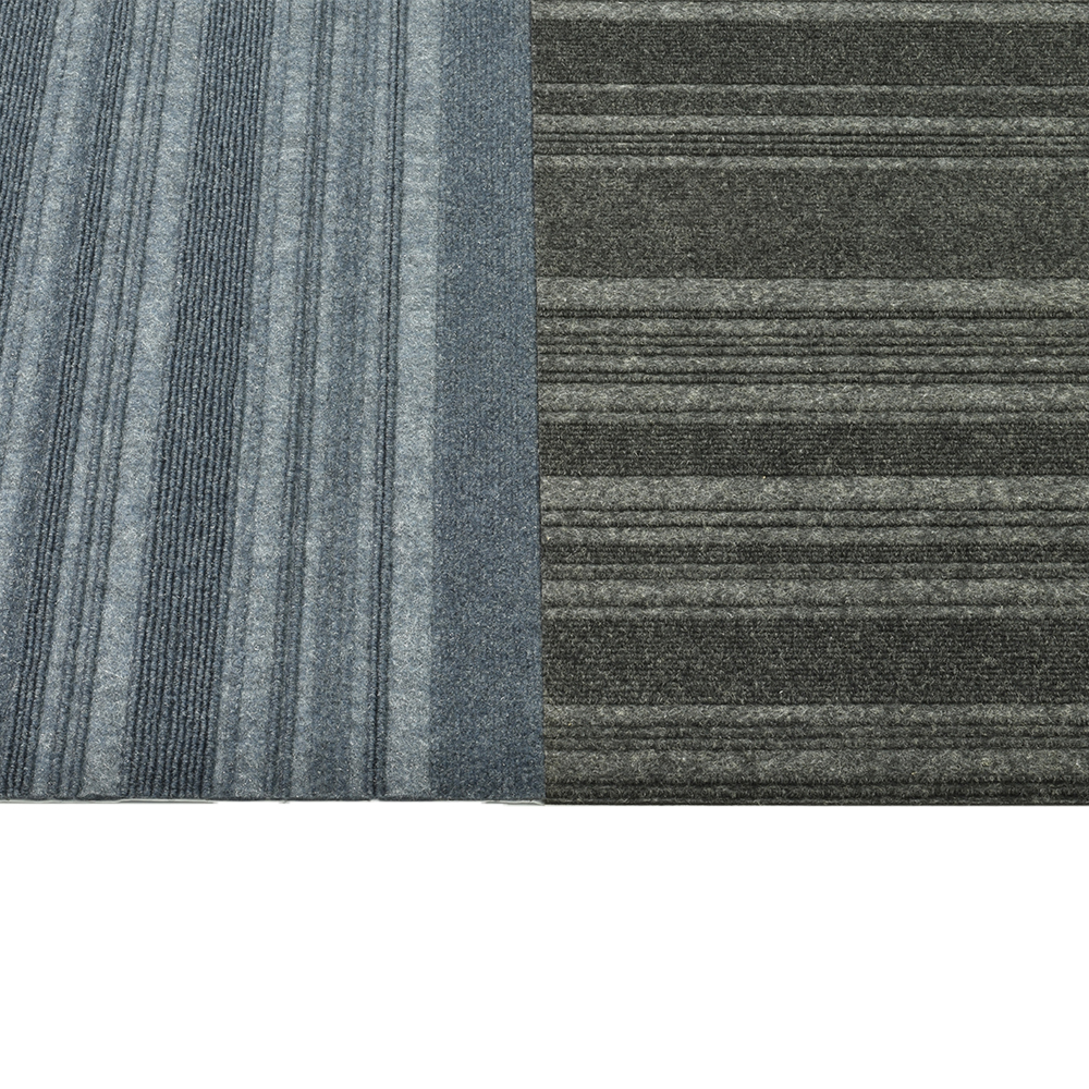 Black Ice and Ocean Blue Side by Side Smart Transformations Couture 24x24 In Carpet Tile 15 per case