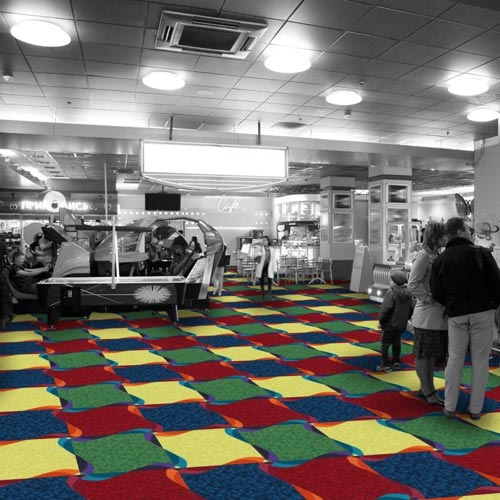 Kids Carpet Tiles Pinwheel Install 2