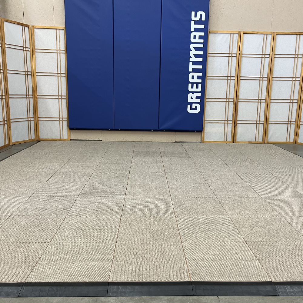 Carpet Square Modular Trade Show Tiles 20x20 Ft. Kit tan field