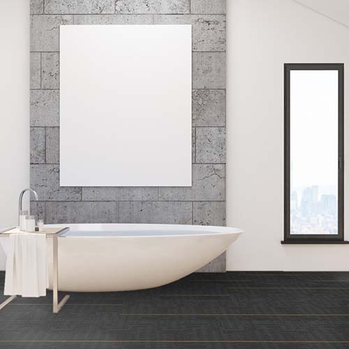 Echo Commercial Carpet Tiles 24x24 Inch Carton of 18 Bathroom Install