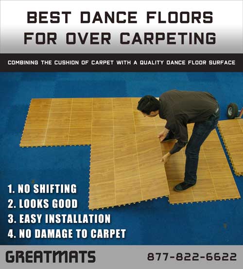 Best dance flooring over carpet infographic