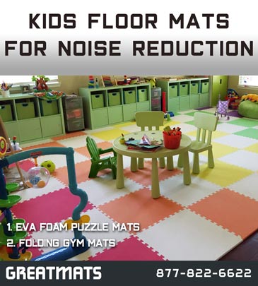 kids floor mats for noise reduction info graphic