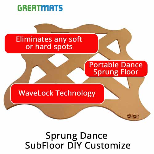 Sprung Dance SubFloor DIY Customize infographics.