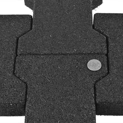 Dog Bone Outdoor Paver Tiles 1-3/4 Inch Black 4 tiles and quarter.