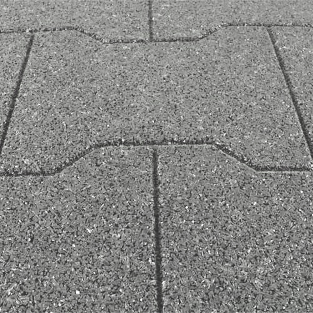 Equine Paver Tile Gray 30 mm x 2x2 Ft. Surface Close Up