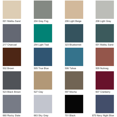 All 25 colors in the Endura Solid Color Rubber floor tile collection.