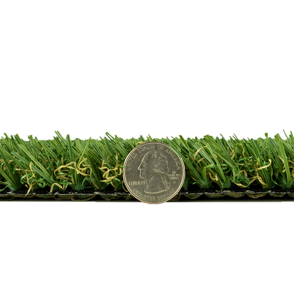 ZeroLawn Basic Artificial Grass Turf 1 Inch x 15 Ft. Wide per SF thickness compared to coin