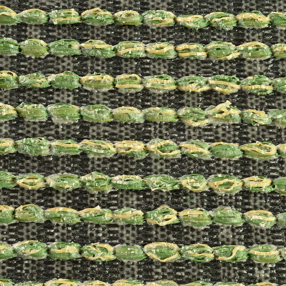 Bottom close up ZeroLawn Standard Artificial Grass Turf 1-1/2 Inch x 15 Ft. Wide per SF