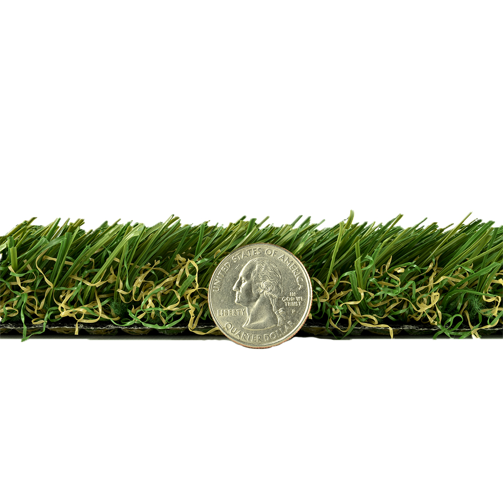 ZeroLawn Standard Artificial Grass Turf 1-1/2 Inch x 15 Ft. Wide per SF coin to show thickenss