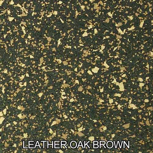 FlexeCork Interlocking Cork Rubber Tile 1/4 Inch leather oak brown color