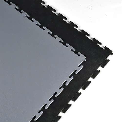 SupraTile T-Joint Textured Gray and Black PVC Tiles