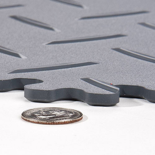 SupraTile 4.5 mm Diamond Pattern Black / Grays thickness