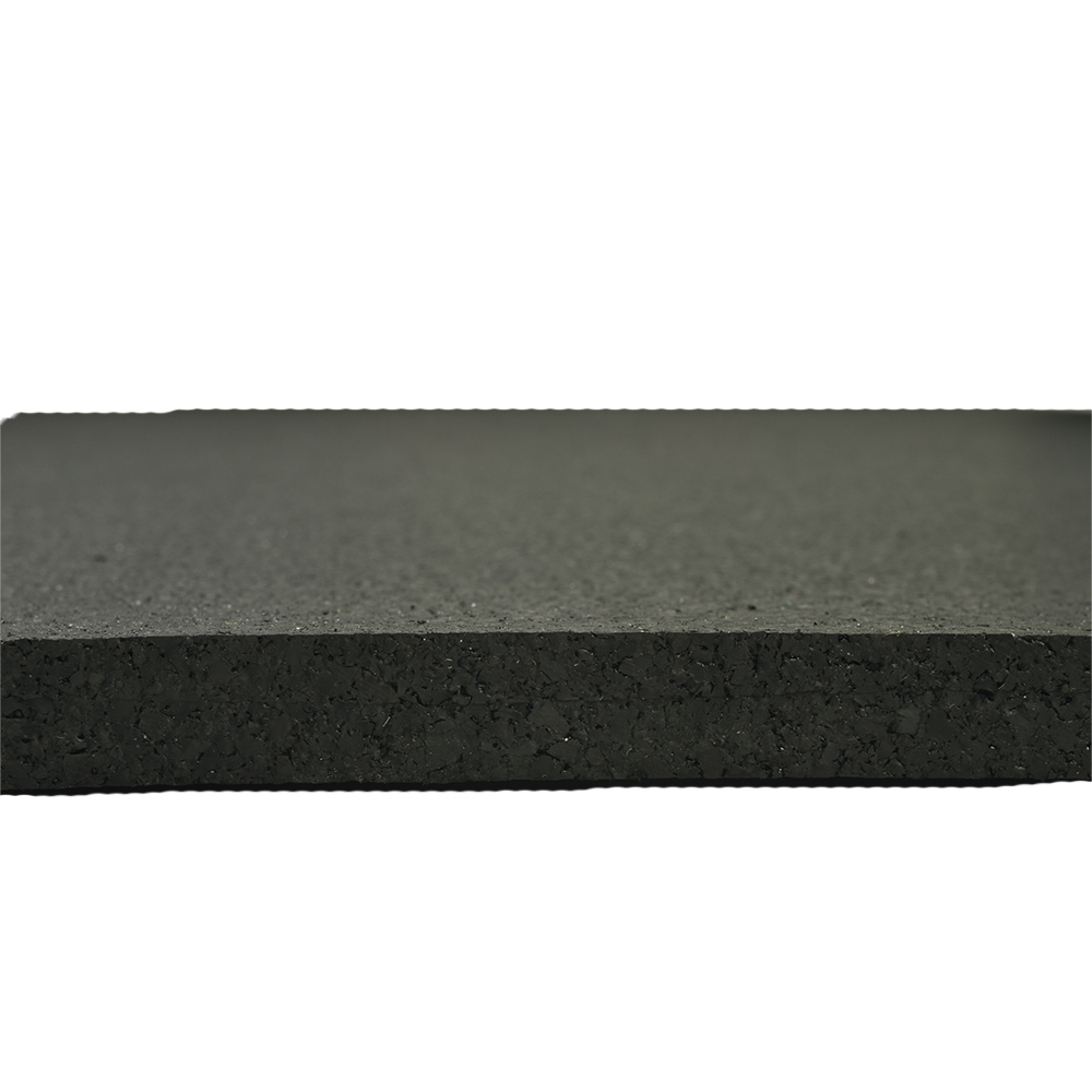 ForceFit Athletic Rolled Rubber Black 1/2 Inch x 4 Ft. Wide Per SF Side view