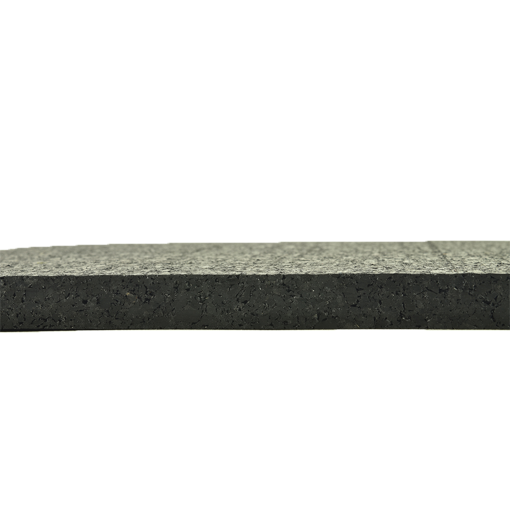ForceFit Athletic Rolled Rubber Black 3/8 Inch x 4 Ft. Wide Per SF Side view