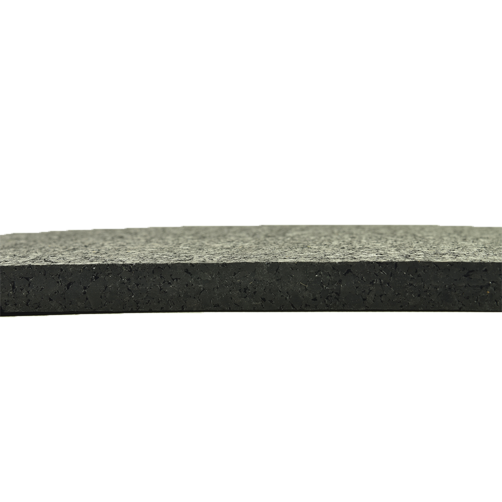 ForceFit Athletic Rolled Rubber Black 8 mm x 4 Ft. Wide Per SF Side View