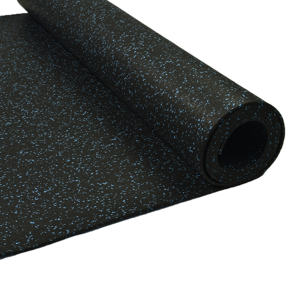 Blue roll ForceFit Athletic Rolled Rubber 10% Color 1/2 Inch x 4 Ft. Wide Per SF