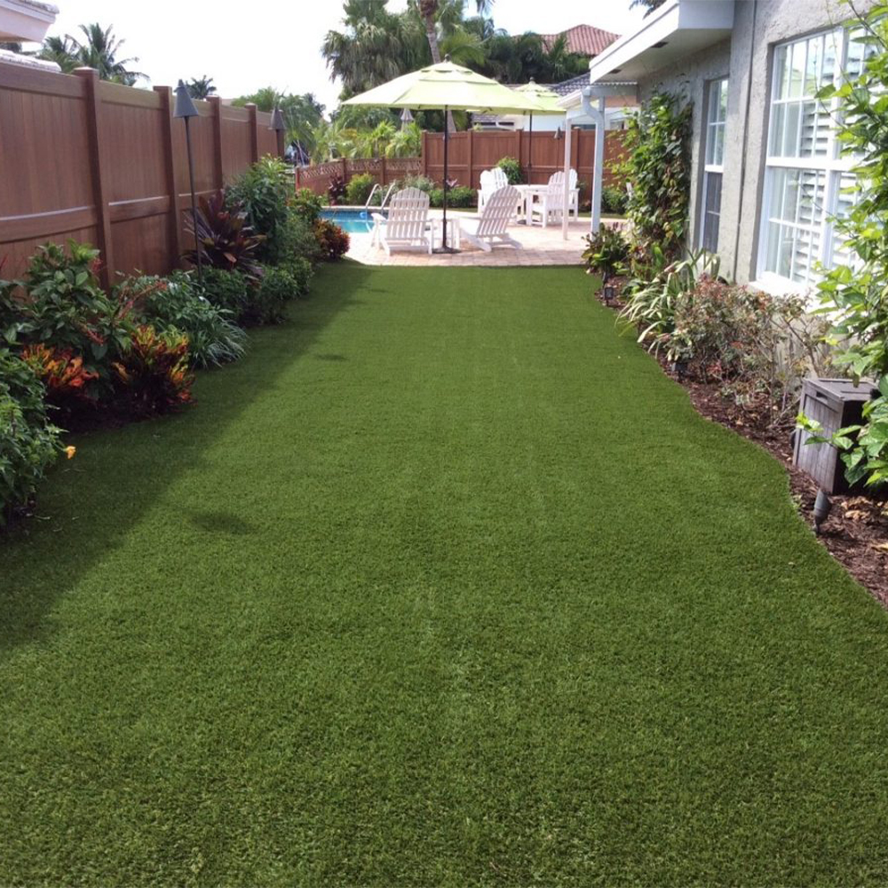 artificial turf in landscaping back yard