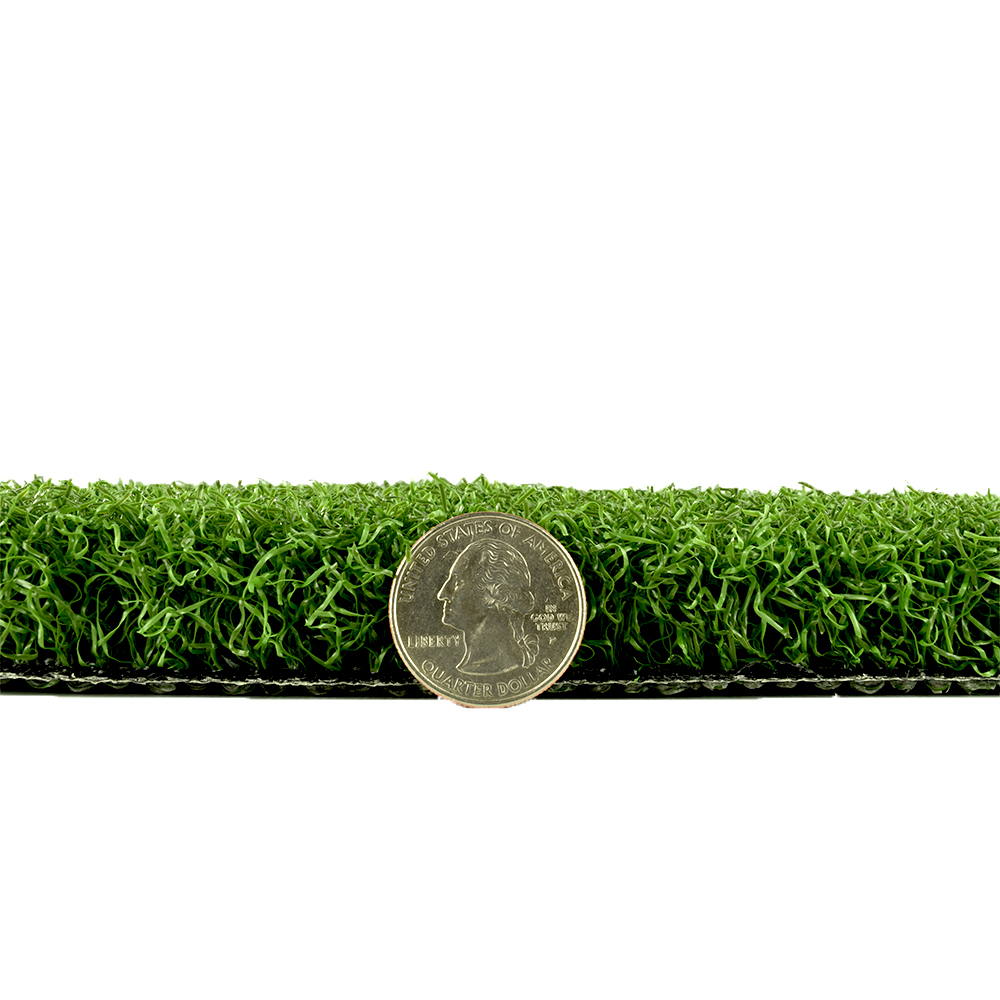Troon Artificial Turf Roll thickness comparison with quarter