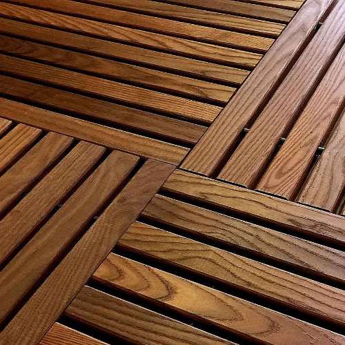 GreatDeck Outdoor Hardwood Deck Tile 4 Tiles