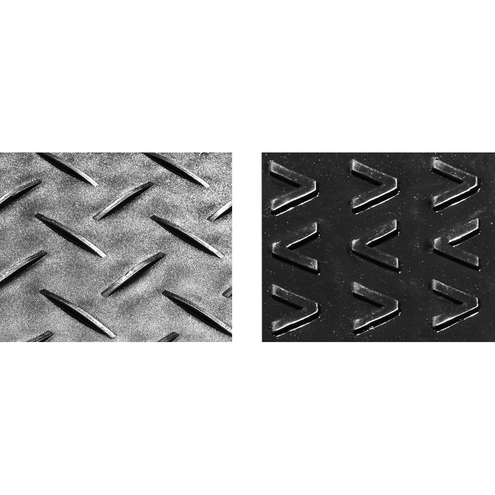 Gmats Ground Protection Mat tread comparison front and back