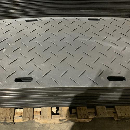 Ground Protection Mats 2x8 ft Black Stack