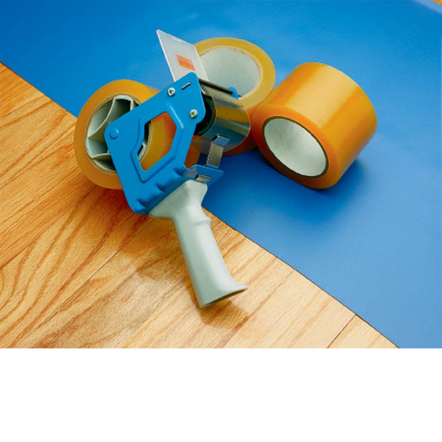 Hand Held Tape Dispenser 3 inch with Vinyl Floor Tape.