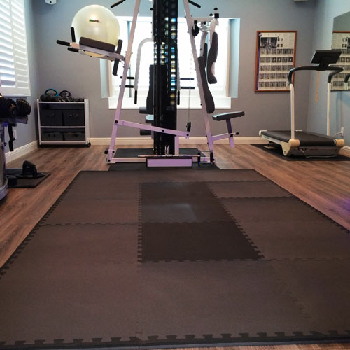Home Gym Flooring Over Hardwood Floors - Foam Tiles