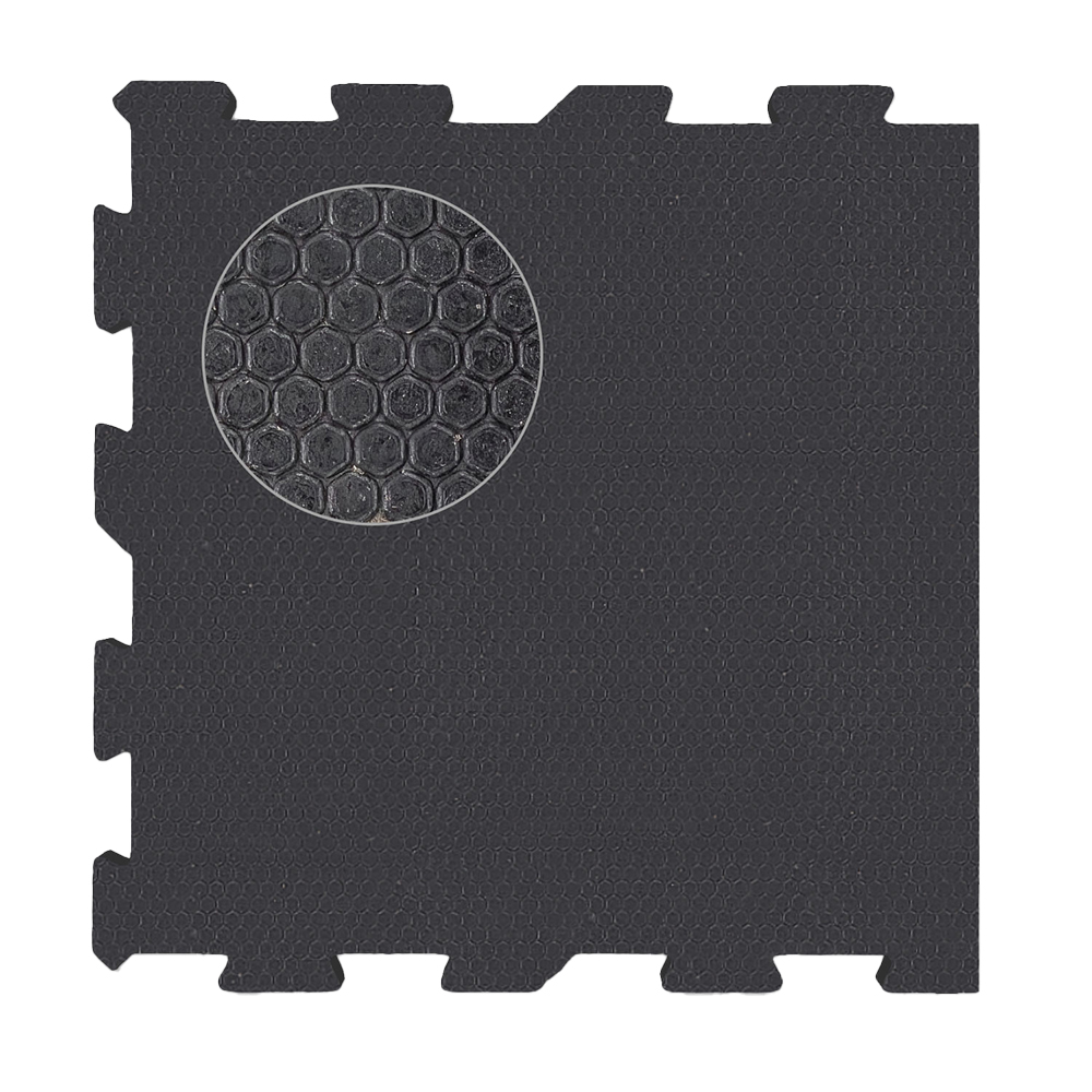 2x2 Ft x 3/4 Inch Interlocking Black Sundance Tiles border tile